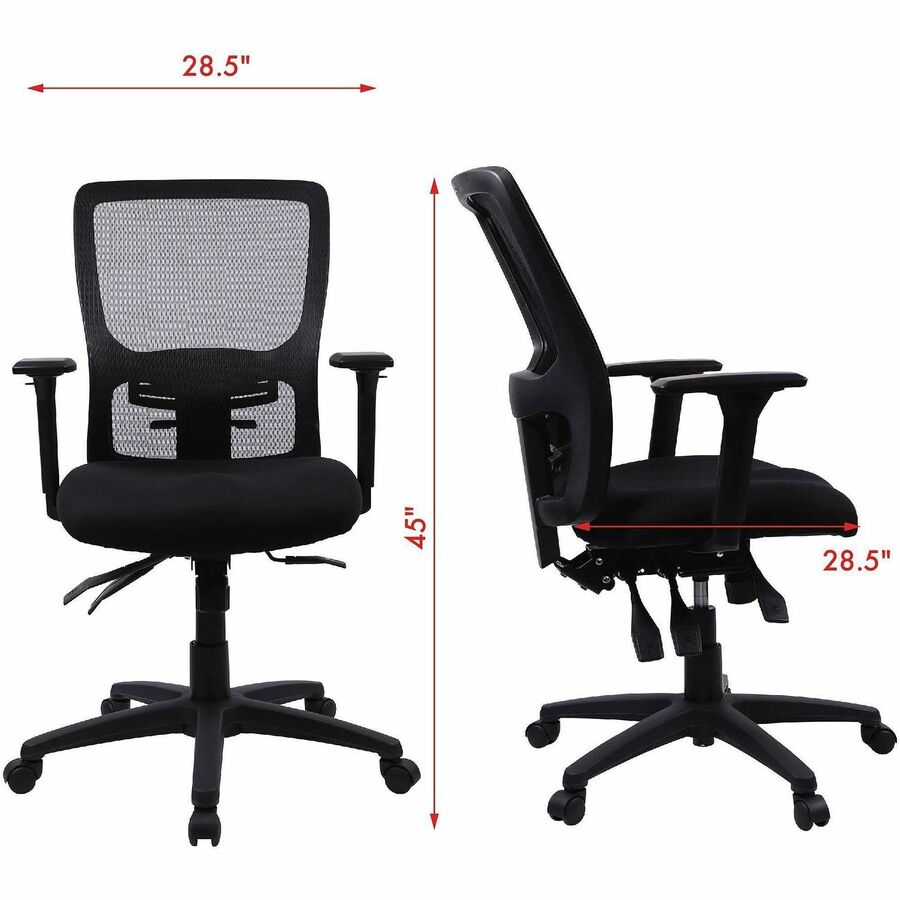 Image of Lorell Chair, High-Back, 28-1/2"Wx28-1/2"Lx45"H, Black