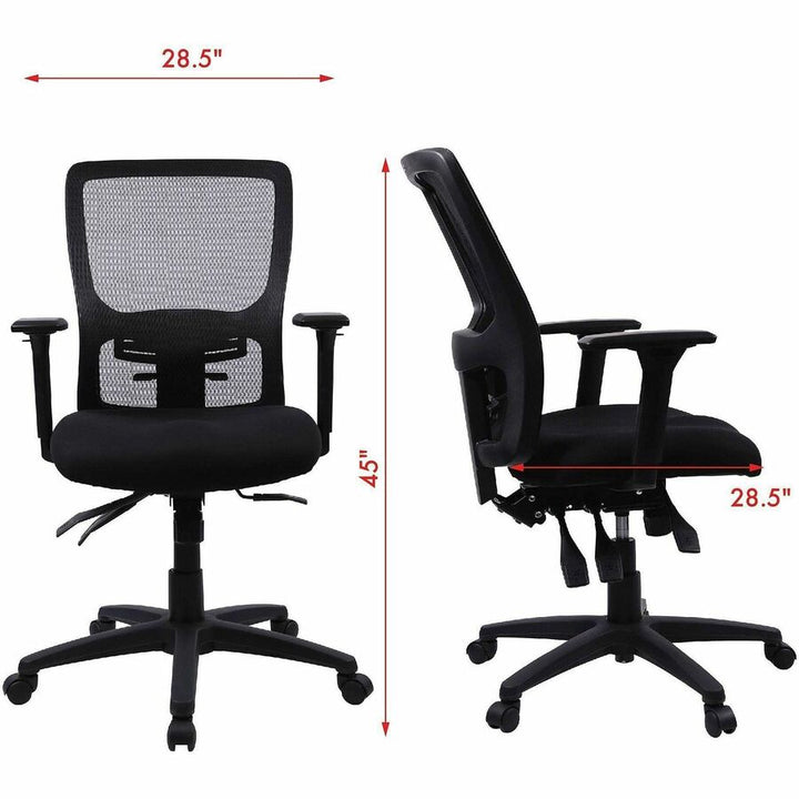 Image of Lorell Chair, High-Back, 28-1/2"Wx28-1/2"Lx45"H, Black