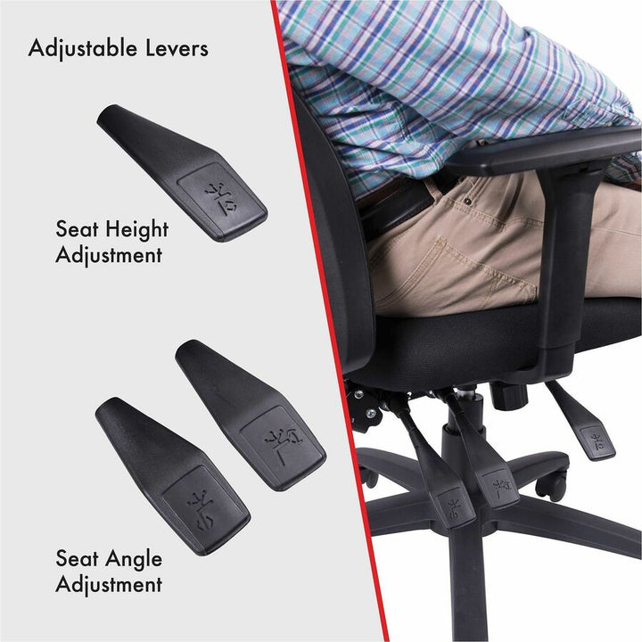 Image of Lorell Chair, High-Back, 28-1/2"Wx28-1/2"Lx45"H, Black