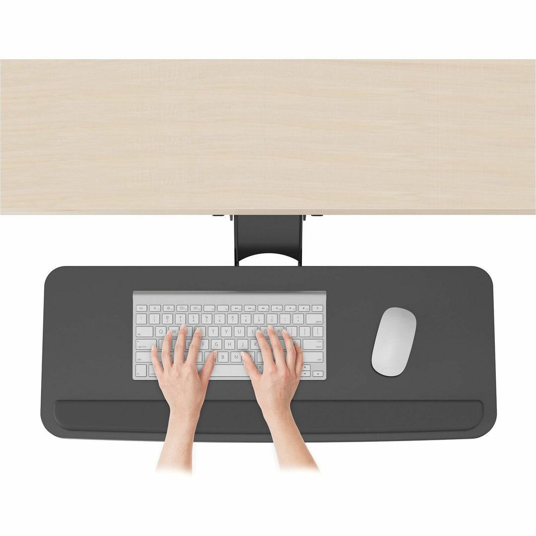 Image of Lorell Keyboard Tray, Mountable, 10-9/10"Wx28-1/2"Lx5"H, Black