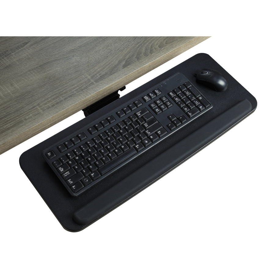Image of Lorell Keyboard Tray, Mountable, 10-9/10"Wx28-1/2"Lx5"H, Black