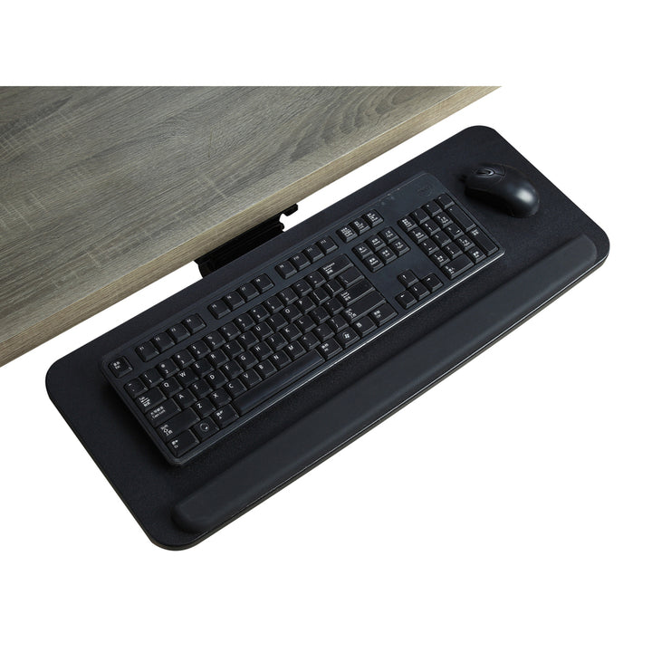 Image of Lorell Keyboard Tray, Mountable, 10-9/10"Wx28-1/2"Lx5"H, Black