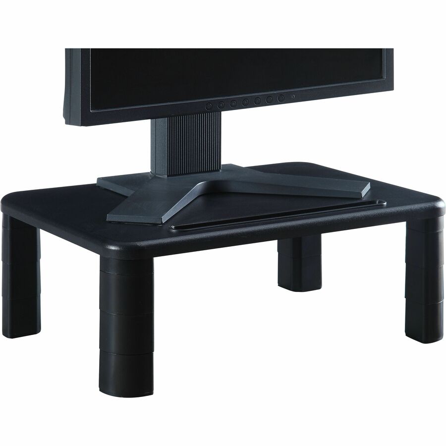 Image of Lorell Monitor Riser,Height-Adj,19-3/4"x7-9/10"x1-1/4"-5-3/4",BK