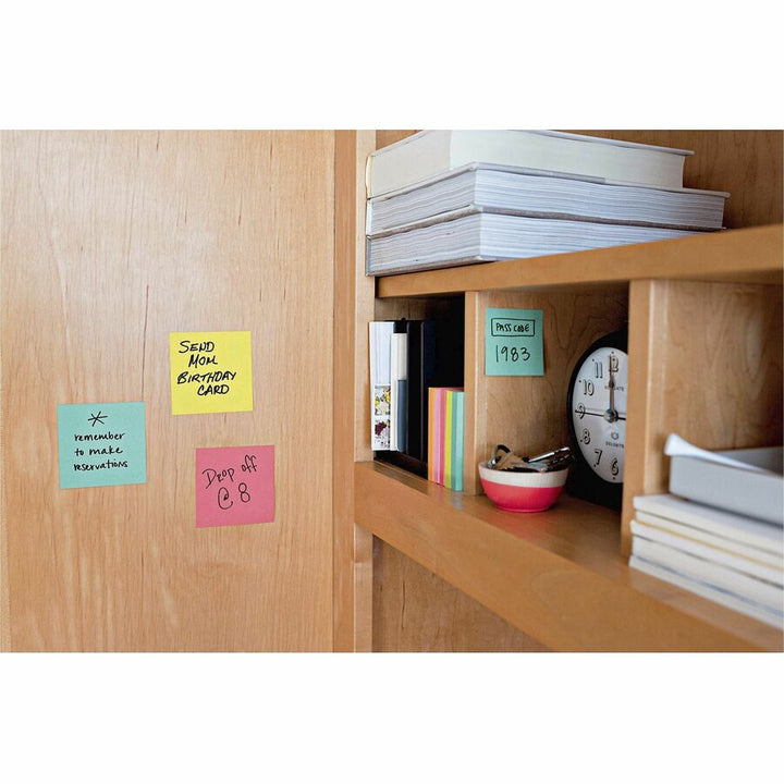 Image of 3M Post-it Note Cube, Super Sticky, 3"x3", 360 Shts, Aqua Wave