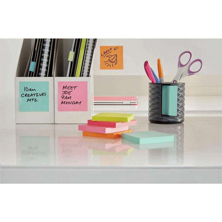 Image of Post-it® ABS330B Note Dispenser, 3" x 3" Note, Black, 1 Each