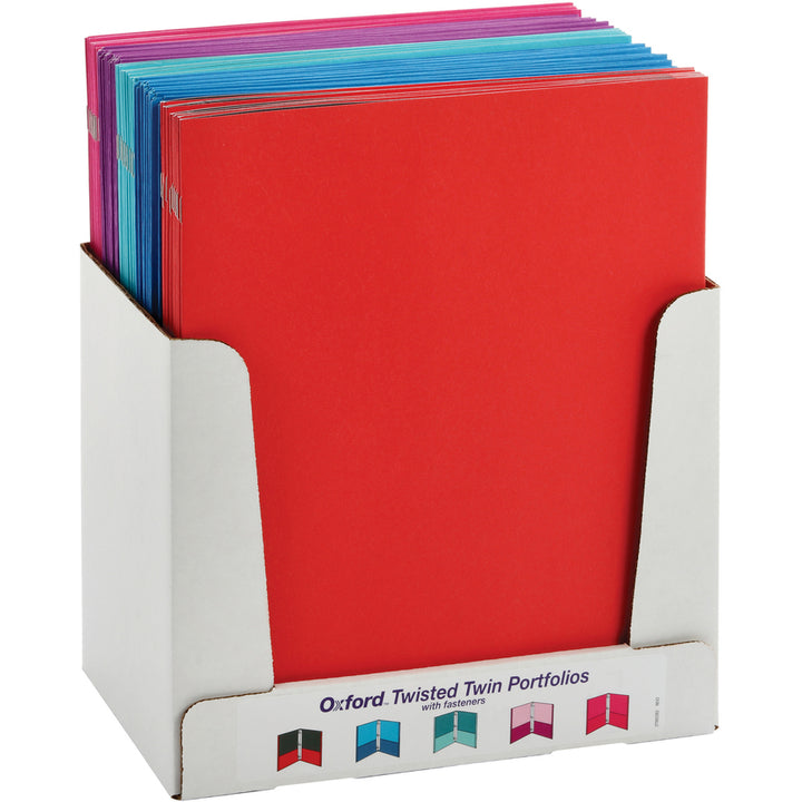 Image of Oxford Folder, Twin-Pocket, Fastener,1/10"x11-3/4"x9-2/5",50/BX,AST