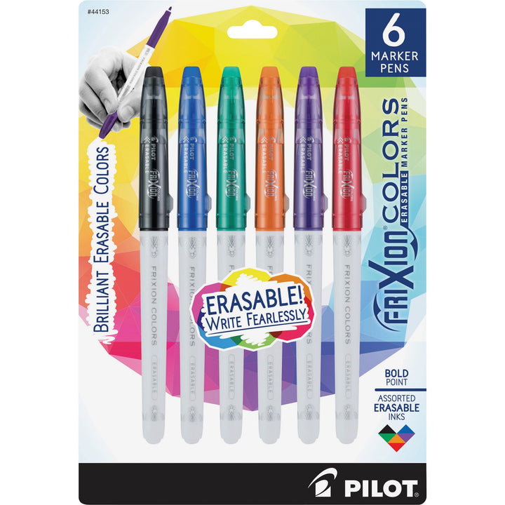 Image of Pilot® Marker, Erasable, 5-1/4"Wx1/2"Lx7-3/5"H, 6/PK, Assorted
