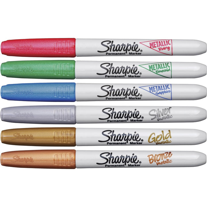 Image of Sharpie 2029678 Metallic Permanent Marker, Fine Pen Point, Alcohol Based, 6 / Set