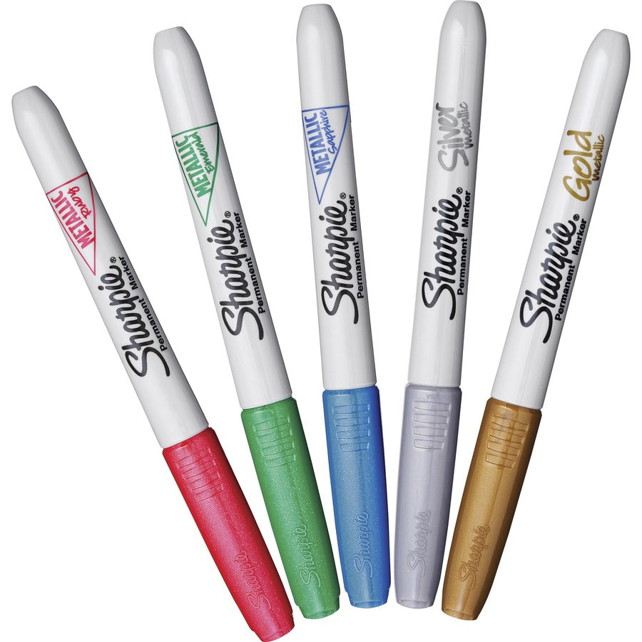 Image of Sharpie 2029678 Metallic Permanent Marker, Fine Pen Point, Alcohol Based, 6 / Set
