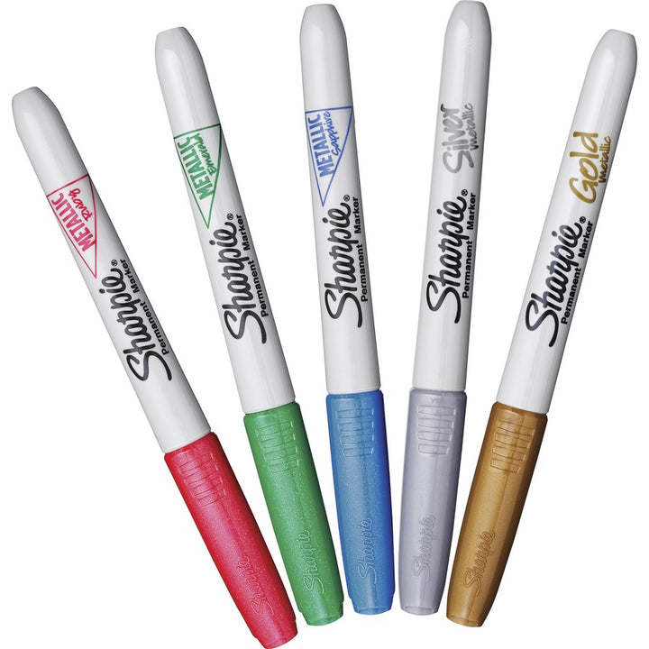 Image of Sharpie 2029678 Metallic Permanent Marker, Fine Pen Point, Alcohol Based, 6 / Set