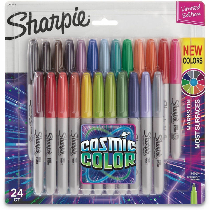 Image of Sharpie 2033573 Cosmic Color Permanent Markers, Fine Pen Point, 24 / Pack