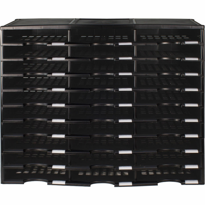 Image of Storex Literature Sorter, 30 Comp, 14-1/10"Wx31-2/5"Lx25-1/2"H, BK