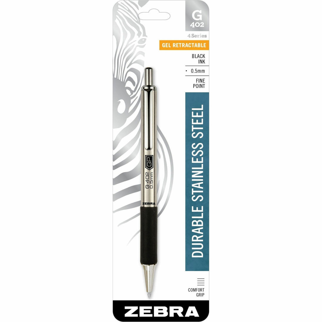 Image of Zebra® Pen, Retractable, 0.5mm Fine Point, Gel Ink, Black
