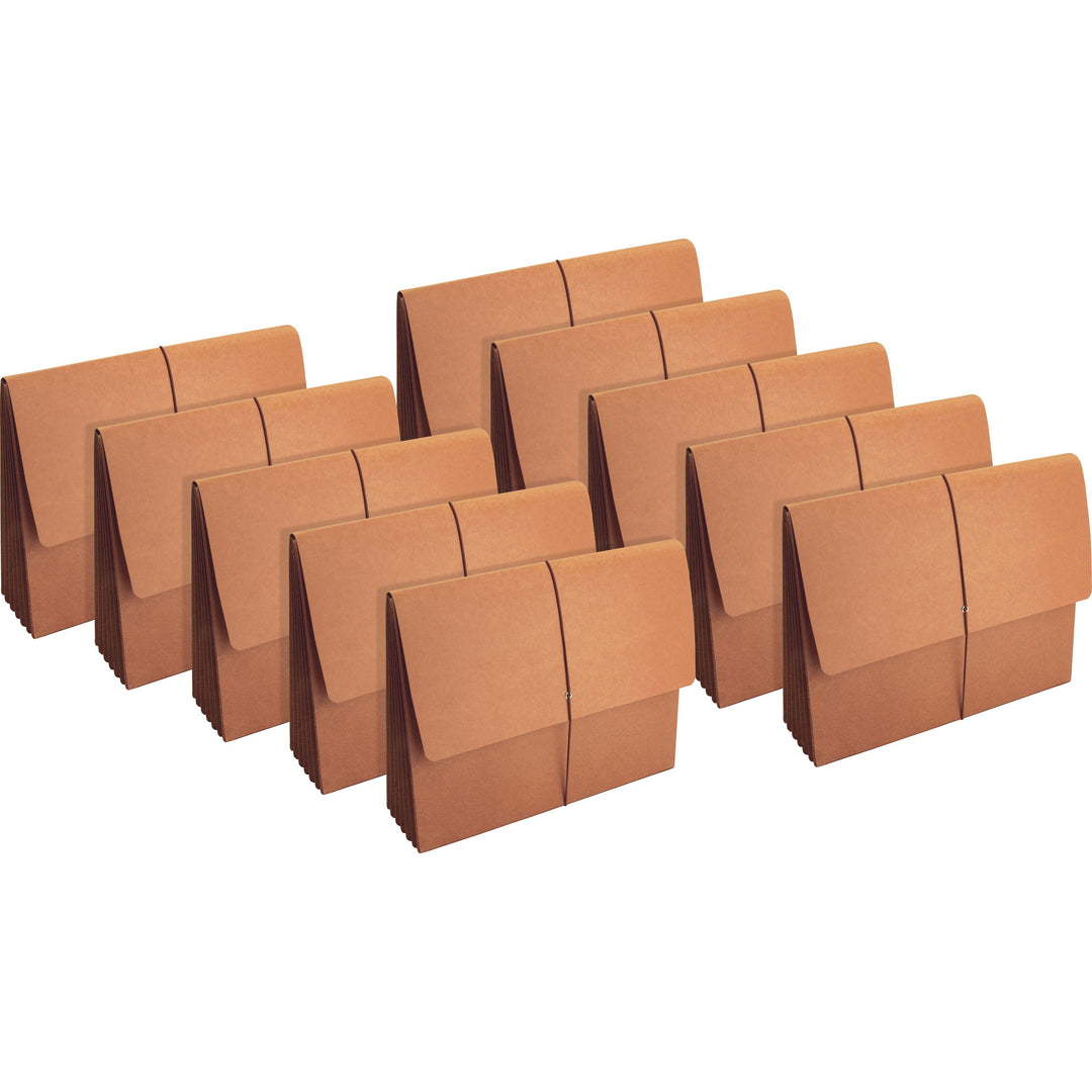 Image of Business Source Accordion Wallets, Ltr, 5-1/4" Exp, 12-3/8"x10", 10/BX, BN