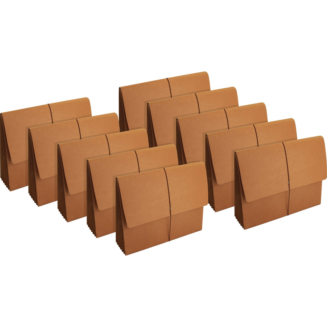 Image of Business Source Accordion Wallets, Lgl, 5-1/4" Exp, 12-3/8"x10", 10/BX, BN