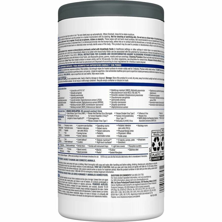 Image of Clorox Healthcare 31757 VersaSure Cleaner Disinfectant Wipes