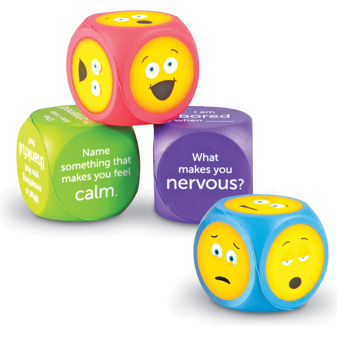 Image of Learning Resources Cubes, Soft Foam, Emoting, 7"Wx9"Lx2"H, 4/ST, Multi