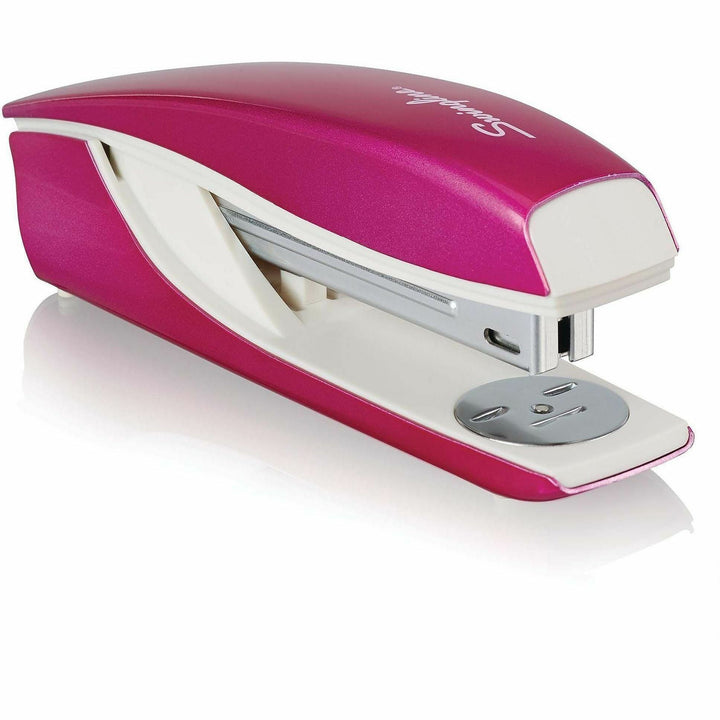 Image of Swingline® Stapler, 40-Sheet Cap, 2-1/2"x1-4/5"x8-1/10", Pink/White