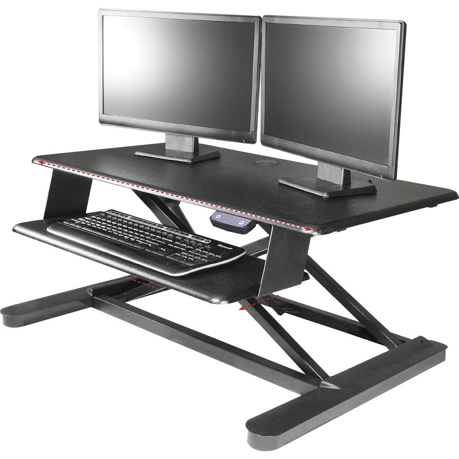 Image of Kantek Desk Riser, Electric, Sit-Stand, 35"x26"x6-3/10"-23-2/5",BK