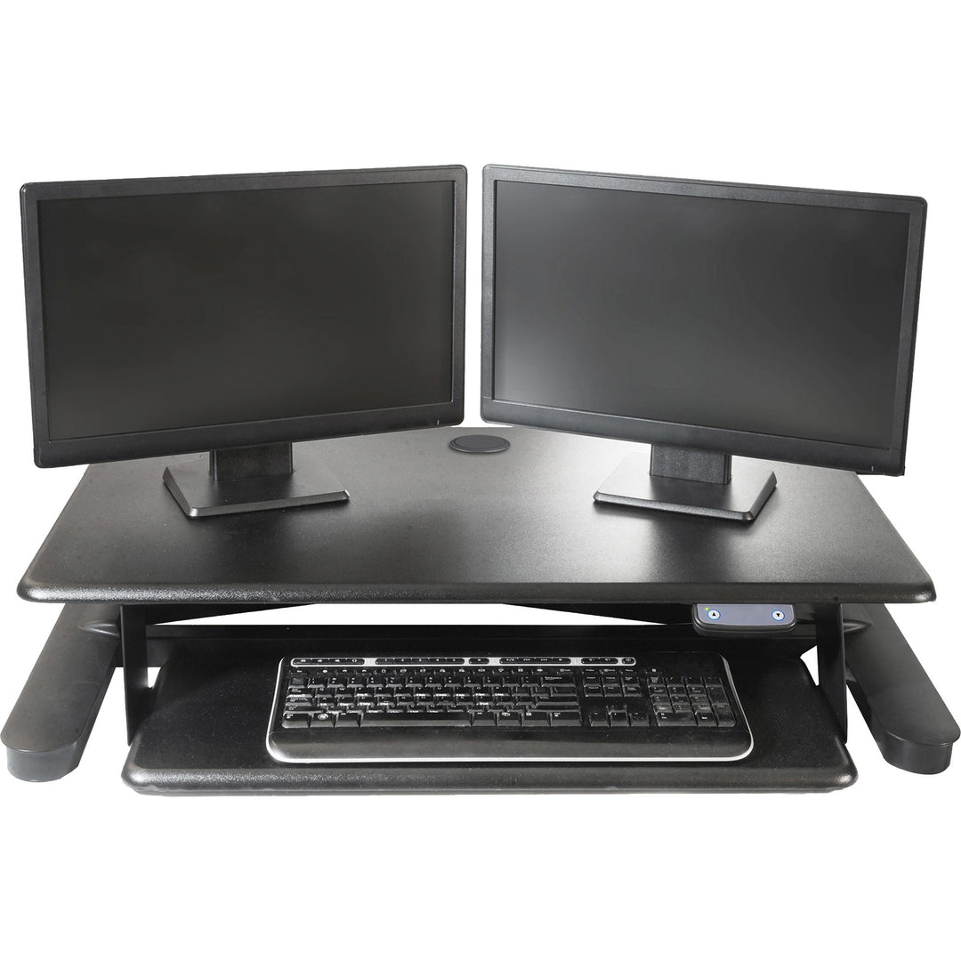 Image of Kantek Desk Riser, Electric, Sit-Stand, 35"x26"x6-3/10"-23-2/5",BK