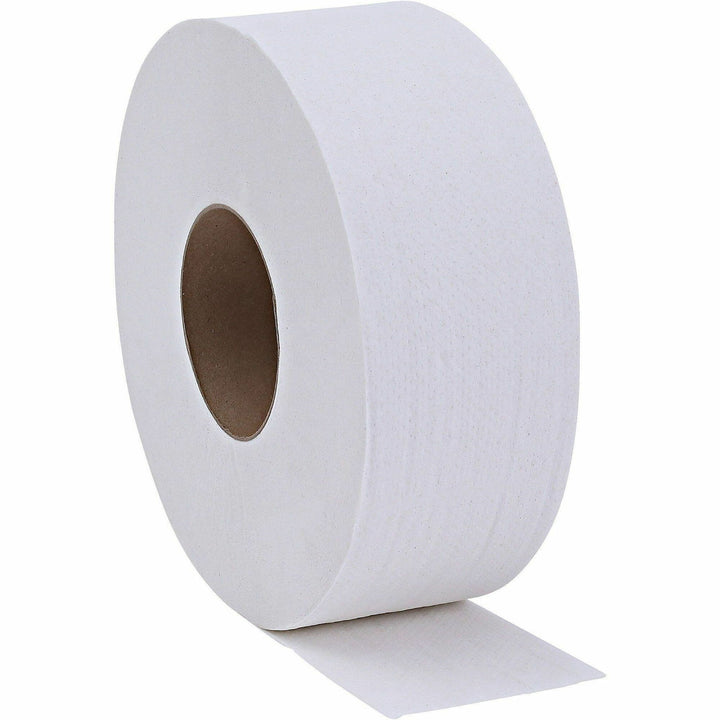 Image of Genuine Joe Bath Tissue Rolls,Jumbo,2-Ply,3-1/4"x650',12RL/CT,54CT/PL,WE