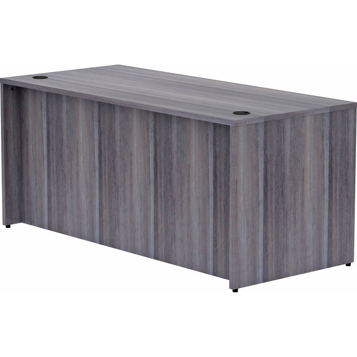 Image of Lorell Desk Shell, Rectangular, 66"x30"x29-1/2", Weathered Charcoal