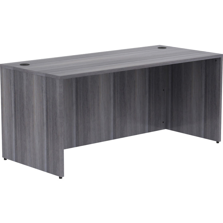 Image of Lorell Desk Shell, Rectangular, 66"x30"x29-1/2", Weathered Charcoal