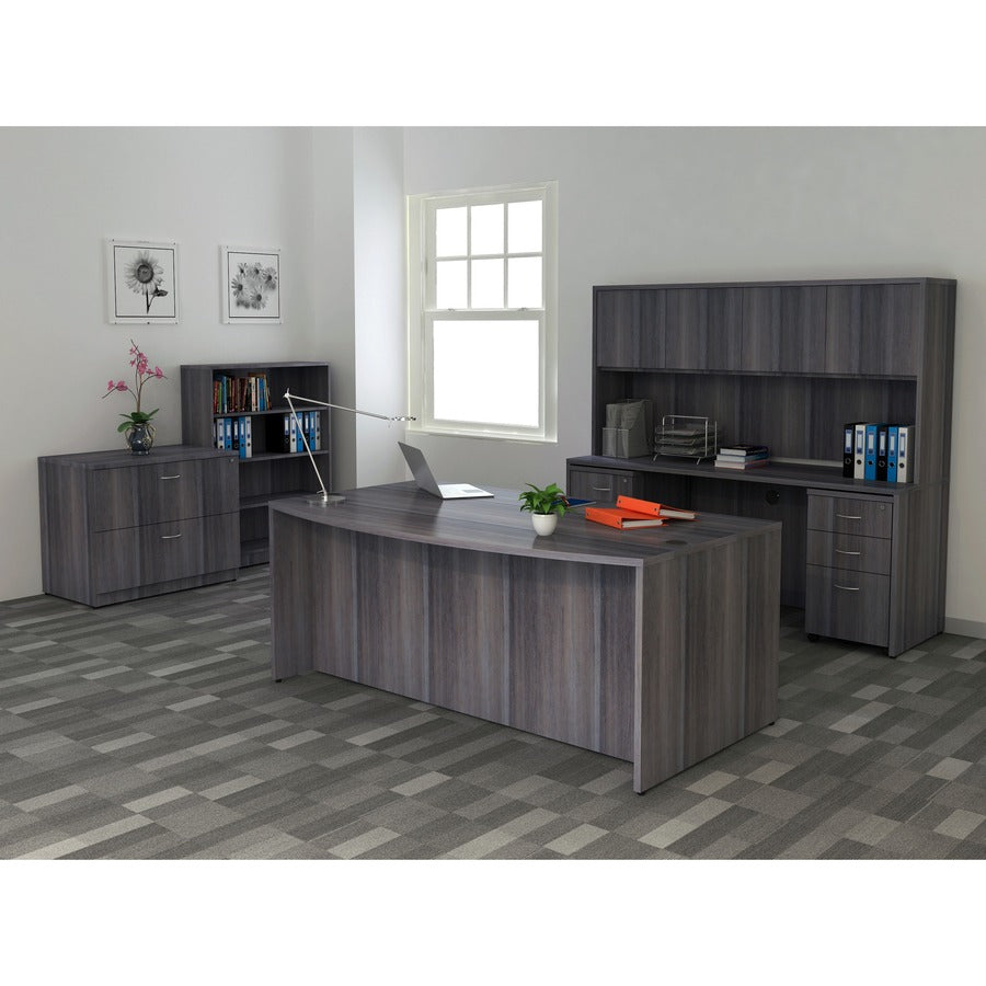 Image of Lorell Desk Shell, Rectangular, 66"x30"x29-1/2", Weathered Charcoal