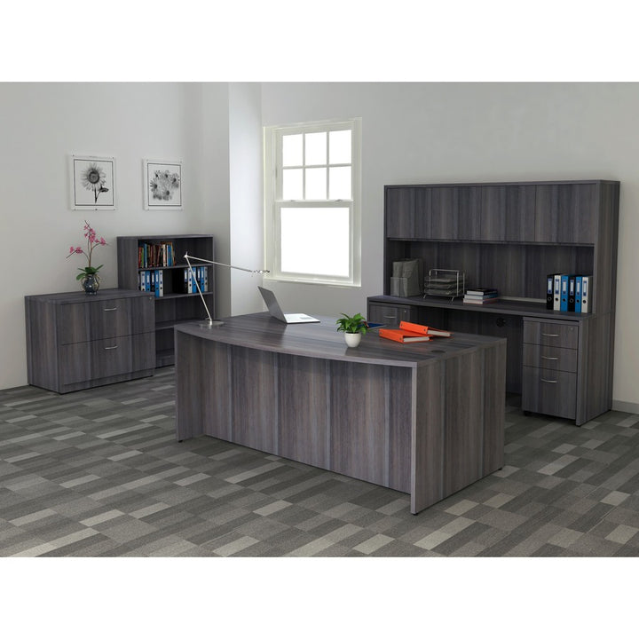 Image of Lorell Desk Shell, Rectangular, 66"x30"x29-1/2", Weathered Charcoal