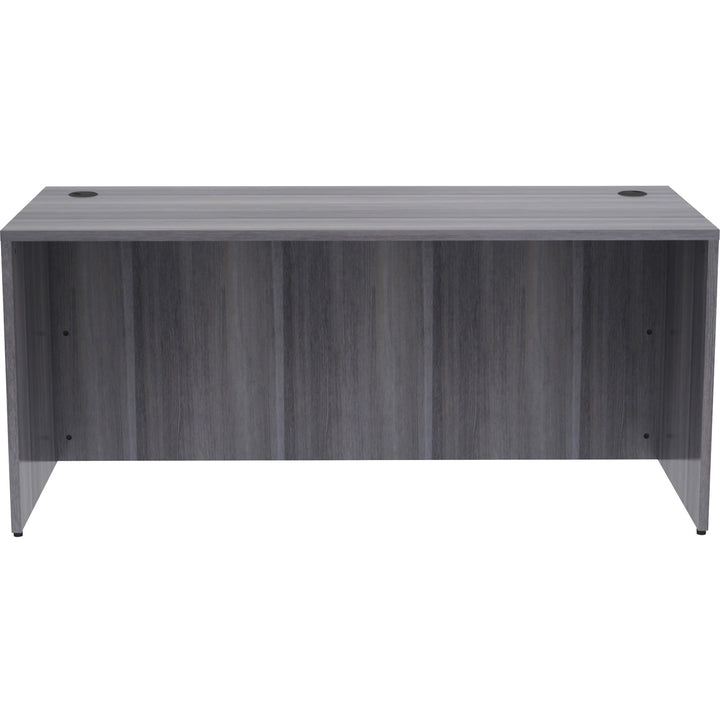 Image of Lorell Desk Shell, Rectangular, 66"x30"x29-1/2", Weathered Charcoal