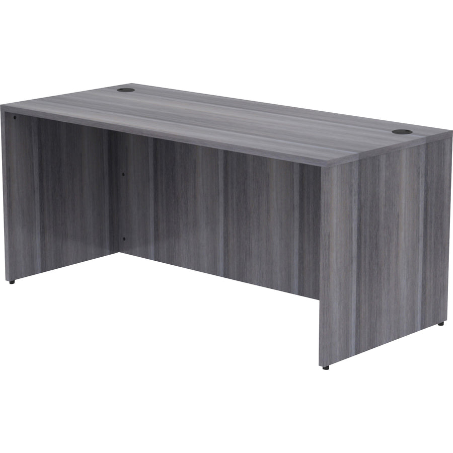 Image of Lorell Desk Shell, Rectangular, 66"x30"x29-1/2", Weathered Charcoal