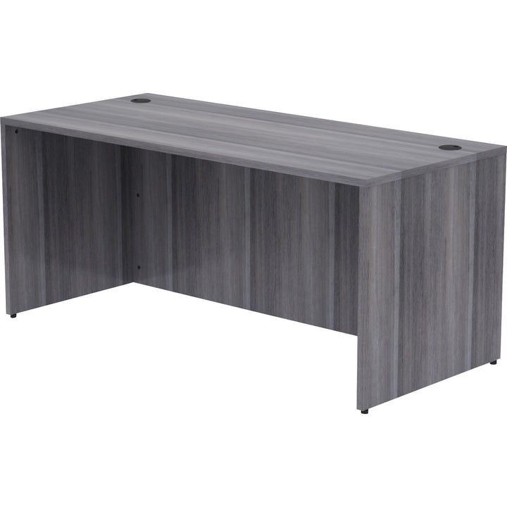 Image of Lorell Desk Shell, Rectangular, 66"x30"x29-1/2", Weathered Charcoal