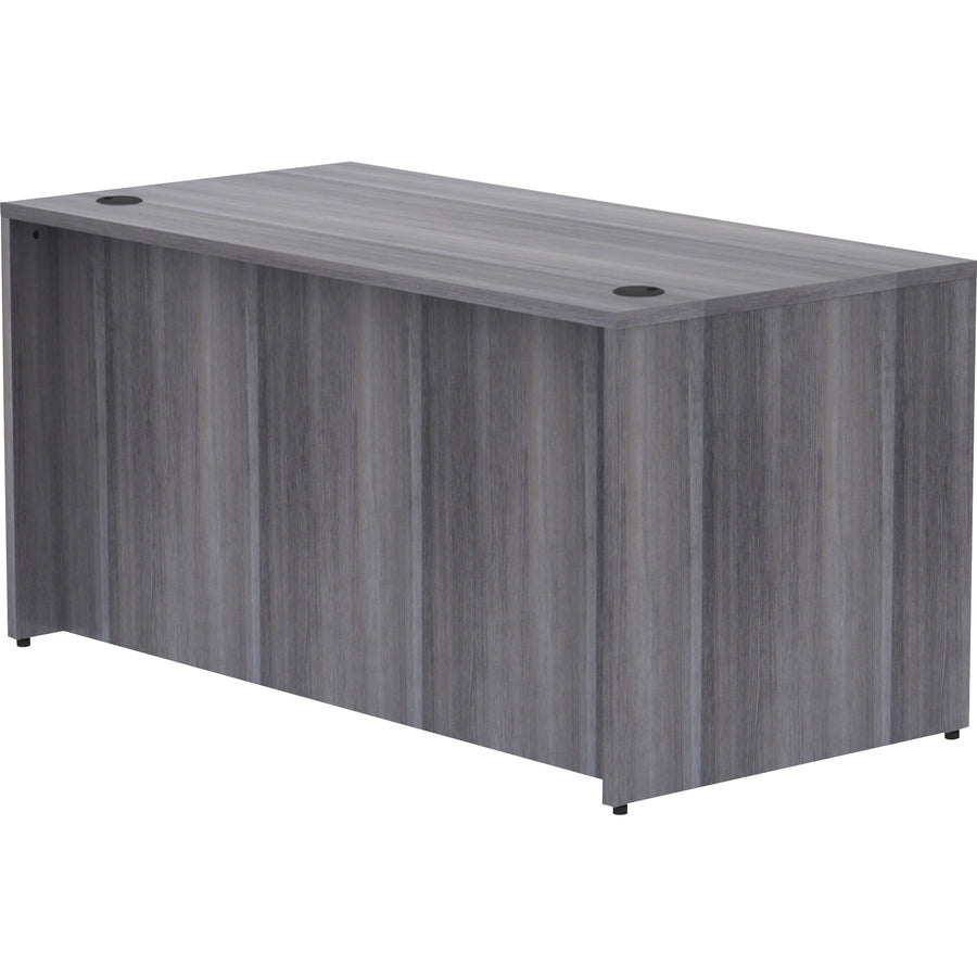 Image of Lorell Desk Shell, Rectangular, 60"x30"x29-1/2", Weathered Charcoal