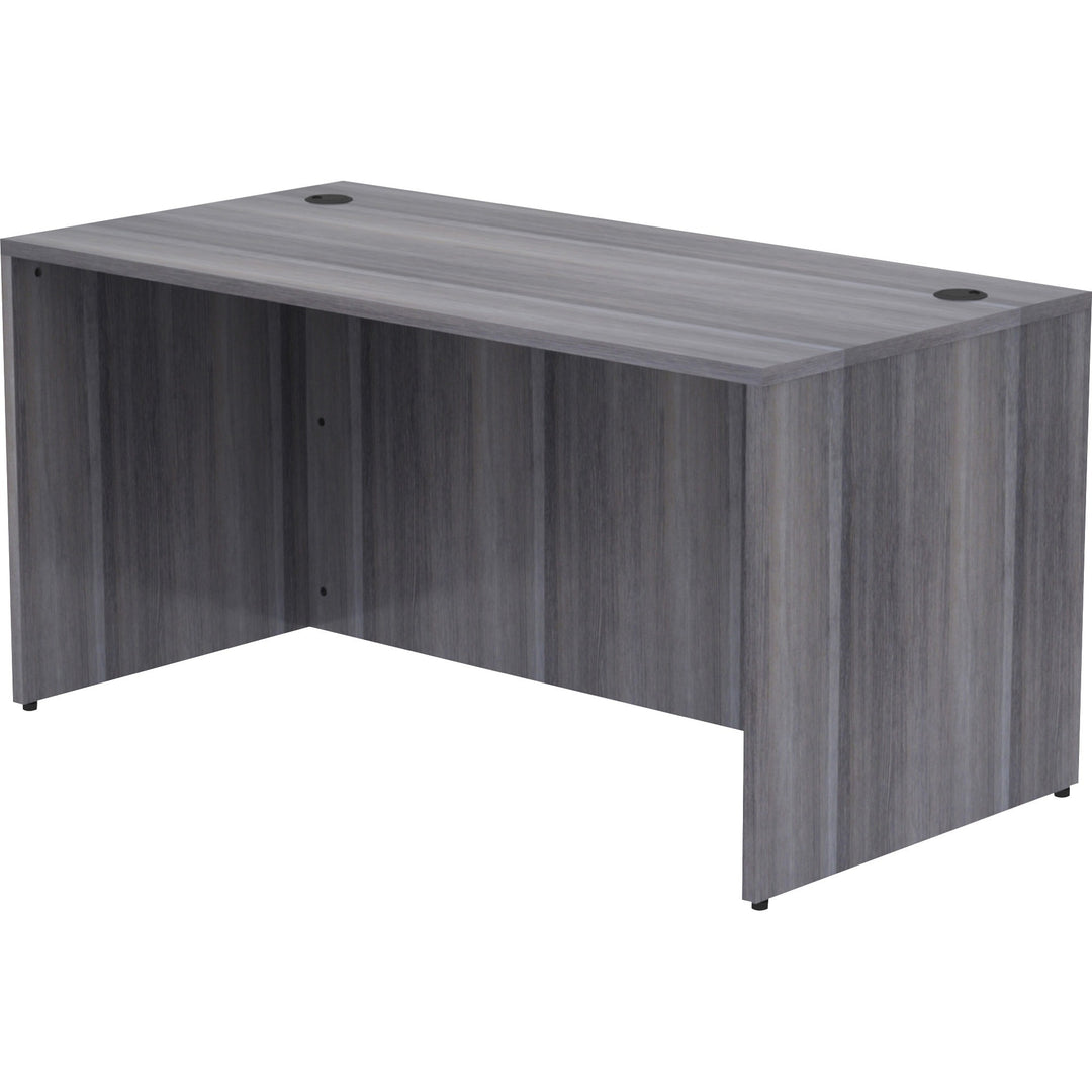 Image of Lorell Desk Shell, Rectangular, 60"x30"x29-1/2", Weathered Charcoal