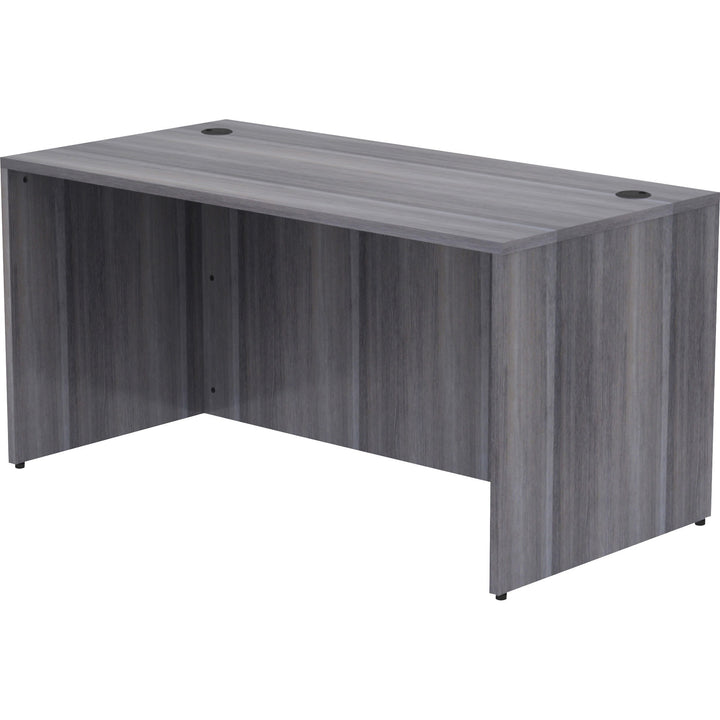 Image of Lorell Desk Shell, Rectangular, 60"x30"x29-1/2", Weathered Charcoal