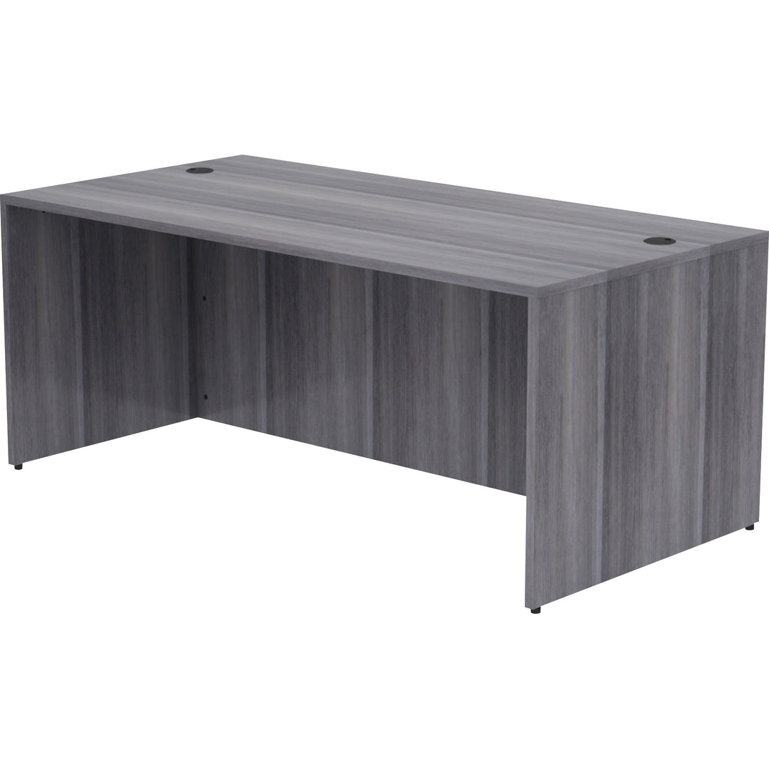 Image of Lorell Desk Shell, Rectangular, 72"x36"x29-1/2", Weathered Charcoal