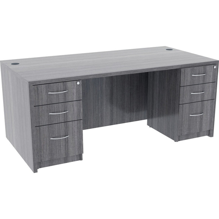 Image of Lorell Desk Shell, Rectangular, 72"x36"x29-1/2", Weathered Charcoal
