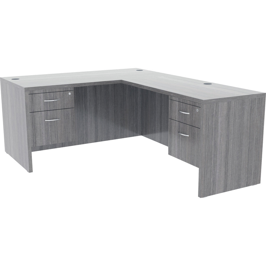 Image of Lorell Desk Shell, Rectangular, 72"x36"x29-1/2", Weathered Charcoal