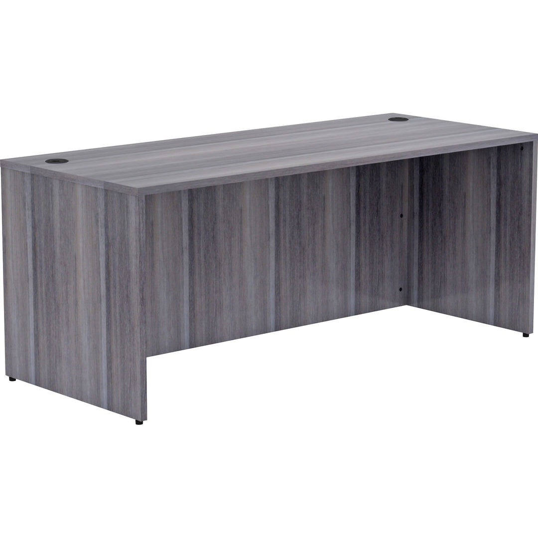 Image of Lorell Desk Shell, Rectangular, 72"x30"x29-1/2", Weathered Charcoal