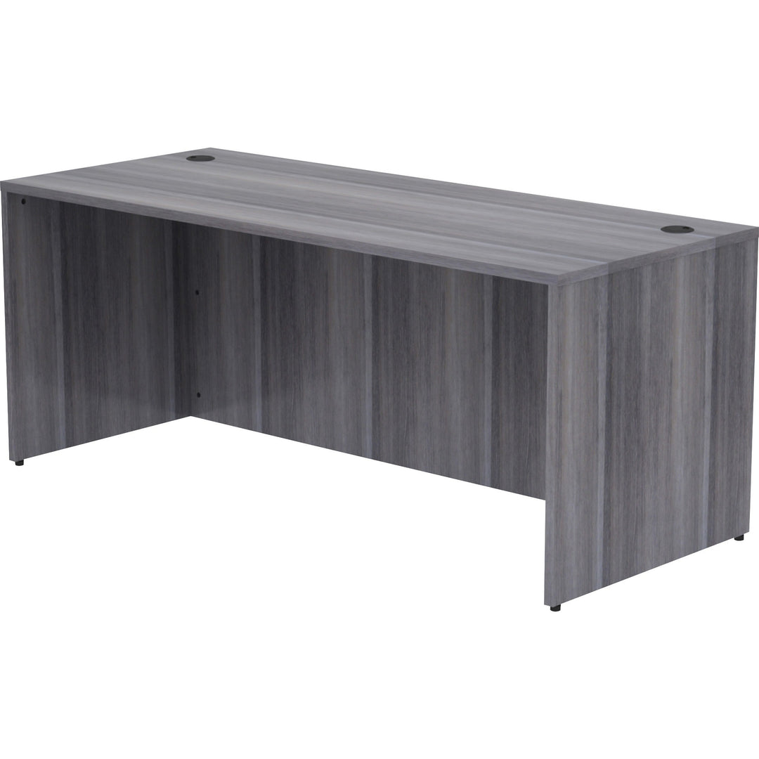 Image of Lorell Desk Shell, Rectangular, 72"x30"x29-1/2", Weathered Charcoal