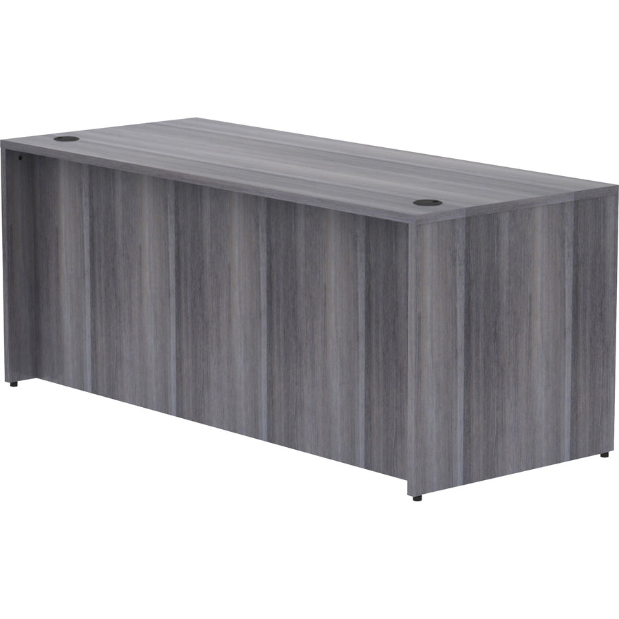 Image of Lorell Desk Shell, Rectangular, 72"x30"x29-1/2", Weathered Charcoal