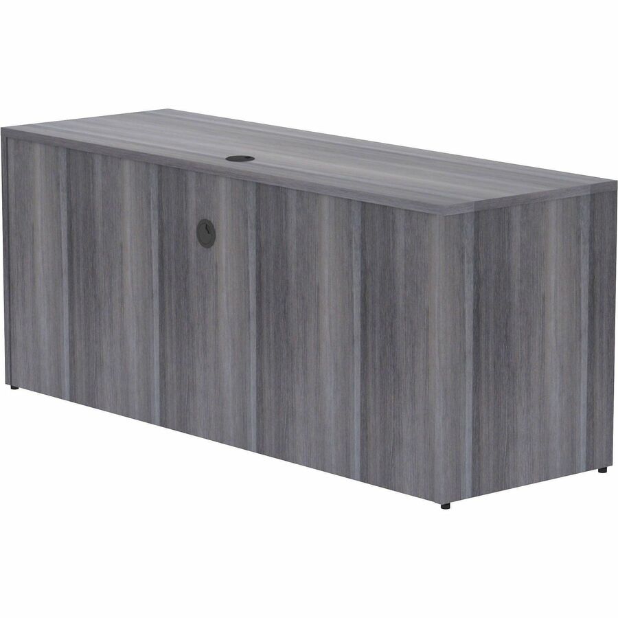 Image of Lorell Credenza Shell, 72"x24"x29-1/2", Weathered Charcoal