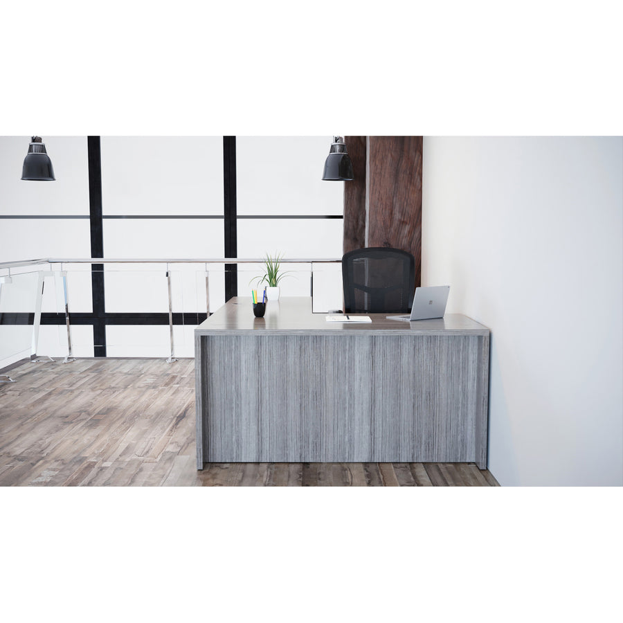 Image of Lorell Return Shell, 42"x24"x29-1/2", Weathered Charcoal