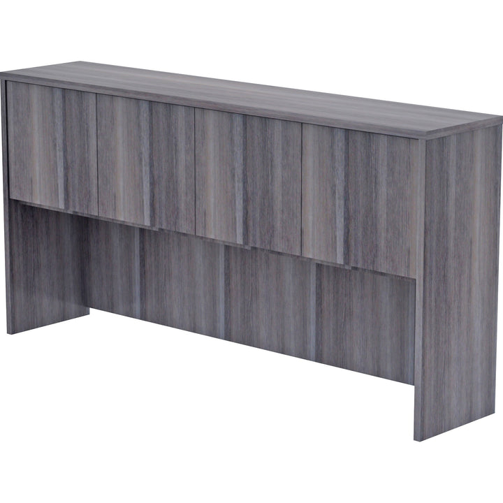 Image of Lorell Hutch w/Doors, 72"x15"x36", Weathered Charcoal