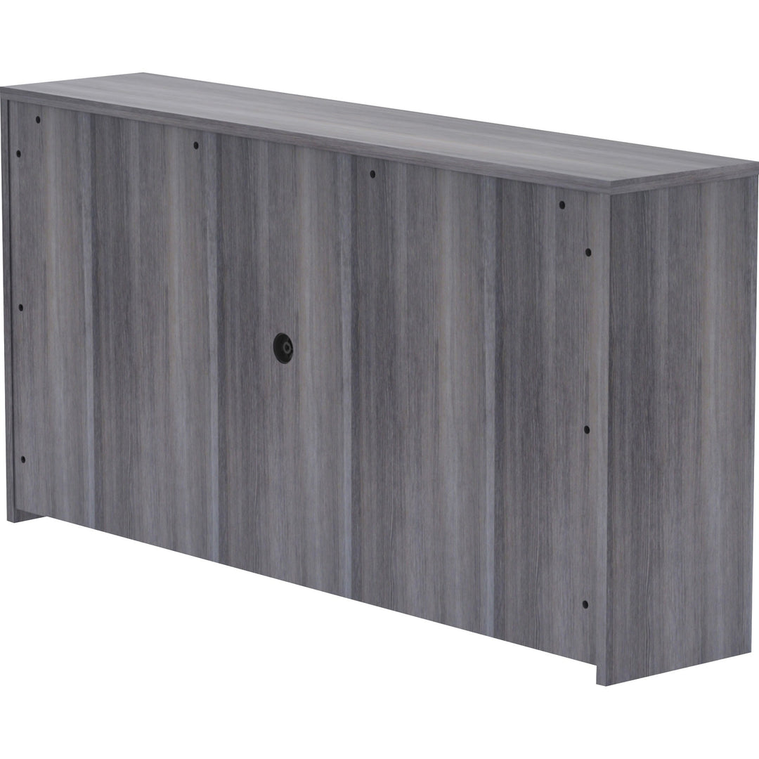 Image of Lorell Hutch w/Doors, 72"x15"x36", Weathered Charcoal