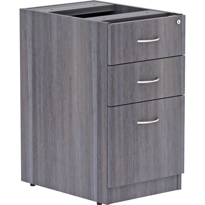 Image of Lorell Pedestal,B/B/F,Unfin Top,16"x22"x28-1/4",Weathered Charcoal