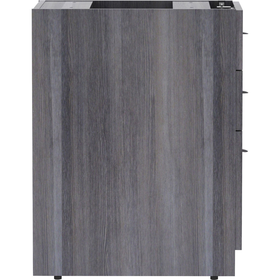 Image of Lorell Pedestal,B/B/F,Unfin Top,16"x22"x28-1/4",Weathered Charcoal