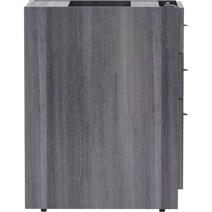 Image of Lorell Pedestal,B/B/F,Unfin Top,16"x22"x28-1/4",Weathered Charcoal