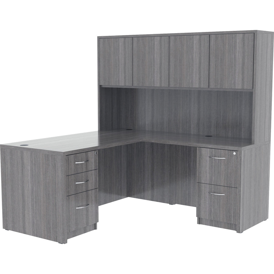 Image of Lorell Pedestal,B/B/F,Unfin Top,16"x22"x28-1/4",Weathered Charcoal