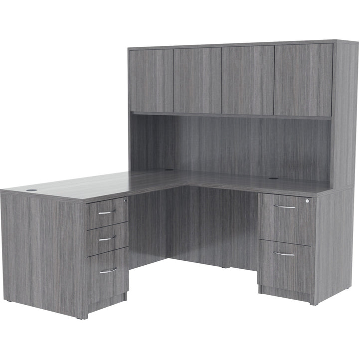 Image of Lorell Pedestal,B/B/F,Unfin Top,16"x22"x28-1/4",Weathered Charcoal